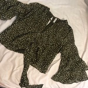 Xhiliration Flared Sleeve Crop